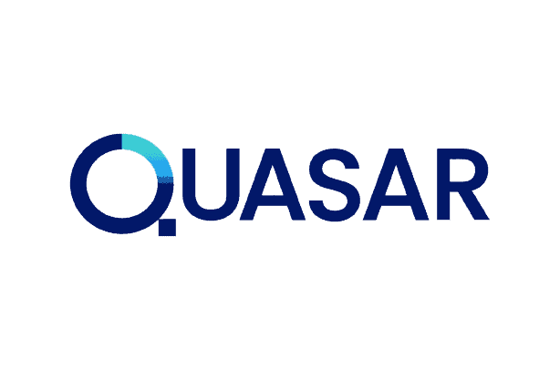 QUASAR logo representing innovative exhibition space solutions.