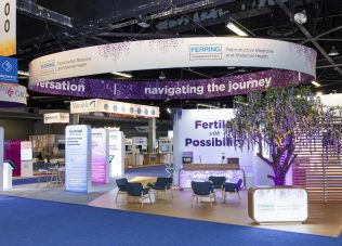 Innovative exhibition booth design for engaging visitor experiences.